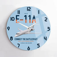 Thumbnail for E-11A BACN design on light blue no frame wall clock