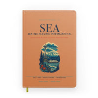 Thumbnail for Seattle-Tacoma International Airport (SEA) design on orange notebook