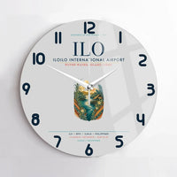 Thumbnail for Iloilo International Airport (ILO) design on light gray no frame wall clock