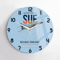 Thumbnail for Dassault Super Étendard design on light blue no frame wall clock