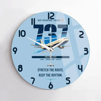 Thumbnail for Boeing 737-400 Classic design on light blue no frame wall clock