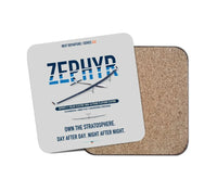 Thumbnail for Airbus Zephyr S design on light gray 1 piece coaster