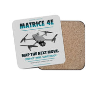 Thumbnail for DJI Matrice 4E design on light gray 1 piece coaster