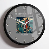 Thumbnail for VINTAGE G4102 - The Final Boarding - Designed Wall Clocks design on gray framed