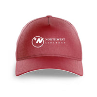 Thumbnail for Northwest Airlines (OLD) logo printed on dark red cap