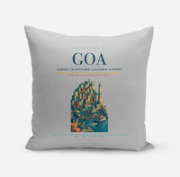 Thumbnail for Genoa Cristoforo Colombo Airport (GOA) design on light gray pillow