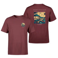 Thumbnail for VINTAGE G4309 - The Midway Refuel Island - Double-Side T-Shirt design on darkred double side t shirt