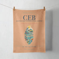 Thumbnail for Mactan-Cebu International Airport (CEB) design on orange towel