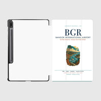 Thumbnail for Bangor International Airport (BGR) design on white samsung tablet tablet case