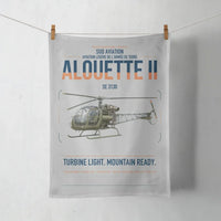 Thumbnail for Sud Aviation SE 3130 Alouette II design on light gray towel