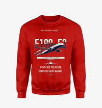 Thumbnail for Embraer E190-E2 design on red sweatshirt