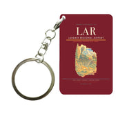 Thumbnail for Laramie Regional Airport (LAR) design on dark red key chain