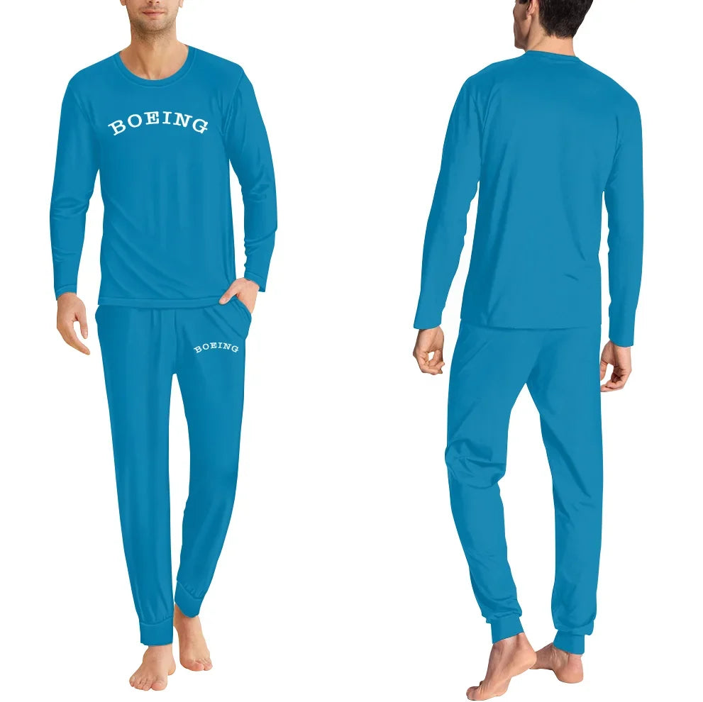 Special BOEING Text men pajamas - Light Blue
