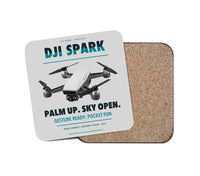 Thumbnail for DJI Spark design on light gray 1 piece coaster