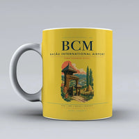 Thumbnail for Bacău International Airport (BCM) airport code design on yellow ceramic mug