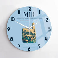 Thumbnail for Monastir Habib Bourguiba International Airport (MIR) design on light blue no frame wall clock