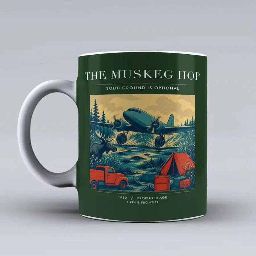 VINTAGE G4282 - The Muskeg Hop - Ceramic Mug design on darkgreen