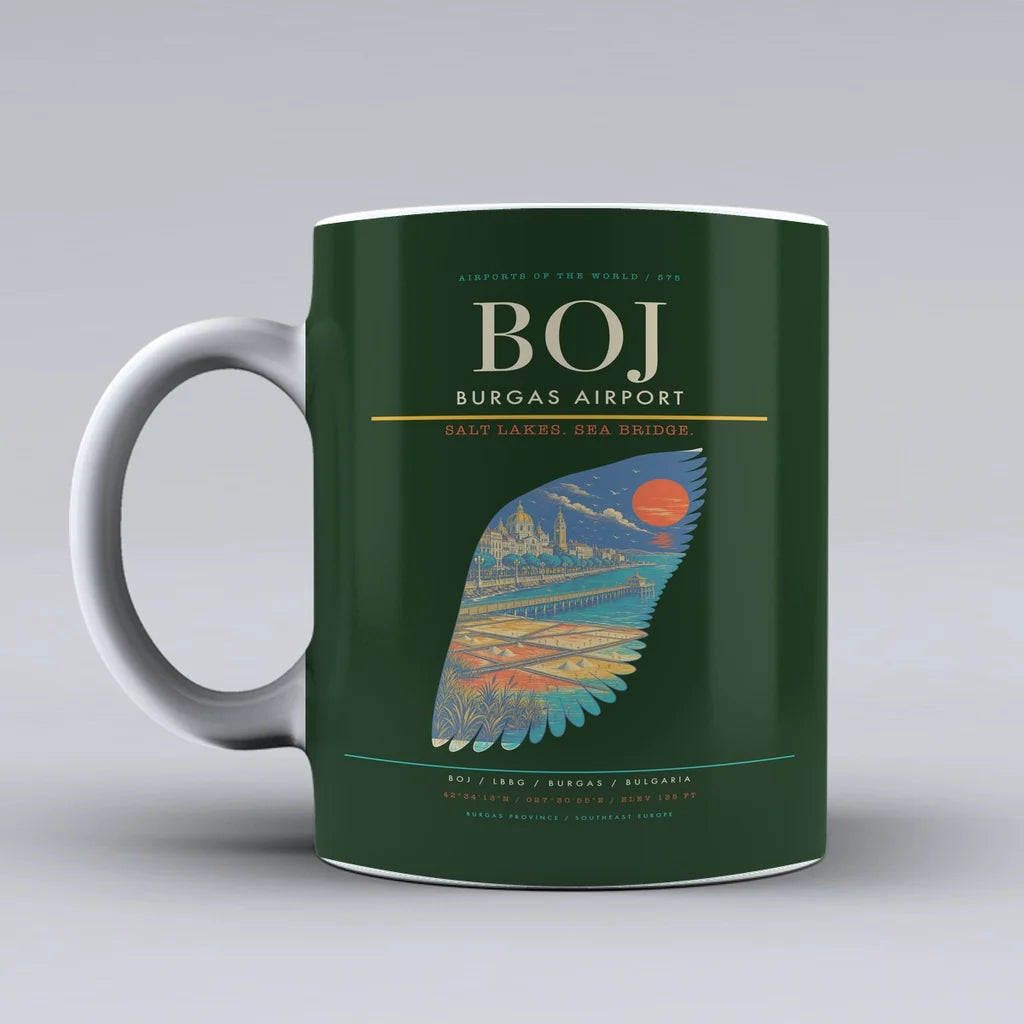 Burgas Airport BOJ Mug - Dark Green