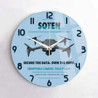 Thumbnail for ACSL SOTEN design on light blue no frame wall clock