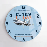 Thumbnail for F-15X Advanced Eagle Proposal Proven Airframe New Capacity design on light blue no frame wall clock