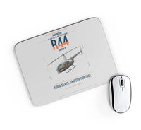 Thumbnail for Robinson R44 Raven II design on light gray rectangle mouse pad