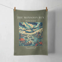 Thumbnail for VINTAGE G4061 - The Monsoon Run - Designed Towels design on greenarmy