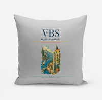 Thumbnail for Brescia Airport (VBS) design on light gray pillow