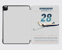 Thumbnail for Bombardier Learjet 28 design on light gray ipad tablet case