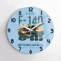 Thumbnail for F-14D Tomcat design on light blue no frame wall clock