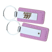 Thumbnail for Customisable Amazing Piloteyes737 Faux Leather Key Chain - view 6