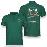 Thumbnail for Messerschmitt Me 262A-1a design on green double-side polo t-shirt, double-side print