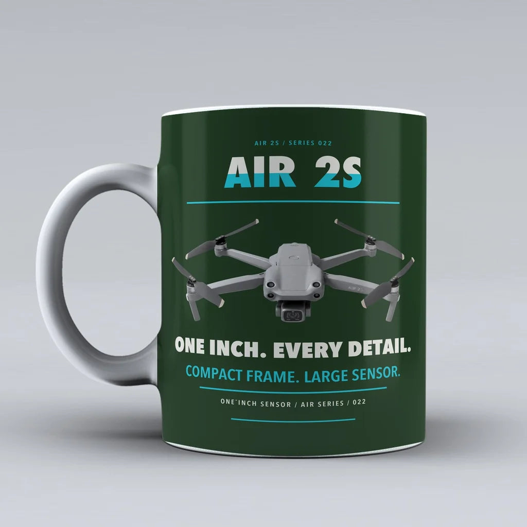 Air 2S Mug design on dark green dji
