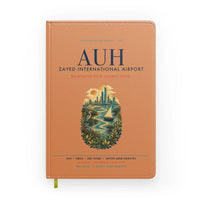 Thumbnail for Abu Dhabi Zayed International Airport (AUH) design on orange notebook