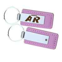 Thumbnail for Customisable ATR & Text Faux Leather Key Chain - view 6