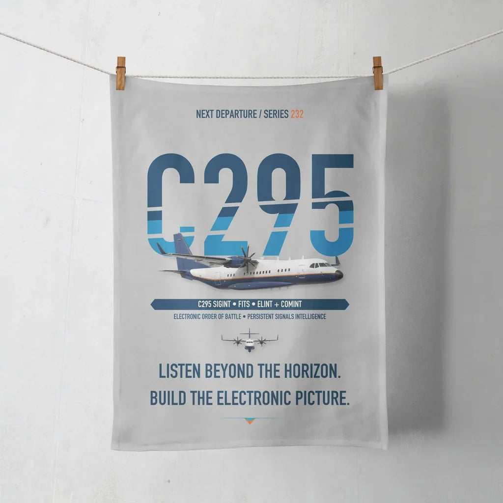 Airbus C295 SIGINT design on light gray towel