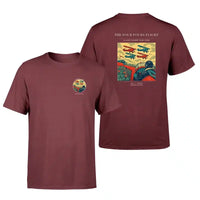 Thumbnail for VINTAGE G4444 - The Four Fours Flight - Double-Side T-Shirt design on darkred double side t shirt