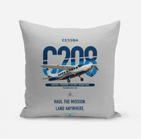 Thumbnail for Cessna 208 Caravan design on light gray pillow