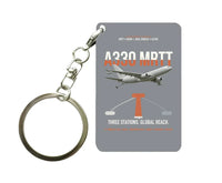 Thumbnail for Airbus A330 MRTT design on gray designed key chain, double-side print