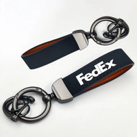 Thumbnail for FedEx Horseshoe Buckle key chain in navy blue