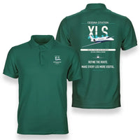 Thumbnail for Cessna Citation XLS design on green double-side polo t-shirt, double-side print