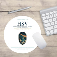 Thumbnail for Huntsville International Airport (HSV) design on white round mouse pad