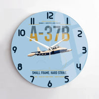 Thumbnail for A-37B Dragonfly design on light blue no frame wall clock