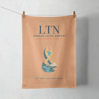 Thumbnail for London Luton Airport (LTN) design on orange towel