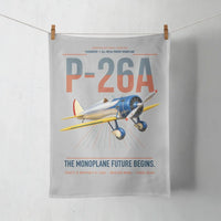 Thumbnail for Boeing P-26A Peashooter design on light gray towel