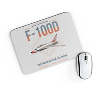 Thumbnail for F-100D Super Sabre design on light gray rectangle mouse pad