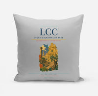 Thumbnail for Lecce Galatina Air Base (LCC) design on light gray pillow