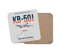 Thumbnail for KB-50J Superfortress design on light gray 1 piece coaster