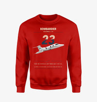 Thumbnail for Bombardier Learjet 23 design on red sweatshirt