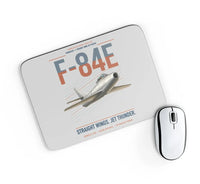 Thumbnail for F-84E Thunderjet design on light gray rectangle mouse pad