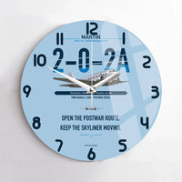 Thumbnail for Martin 2-0-2A design on light blue no frame wall clock
